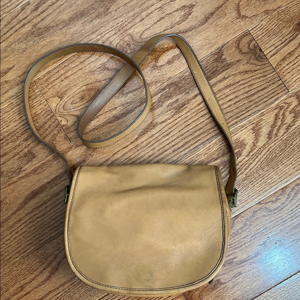 J. Crew tan saddle bag